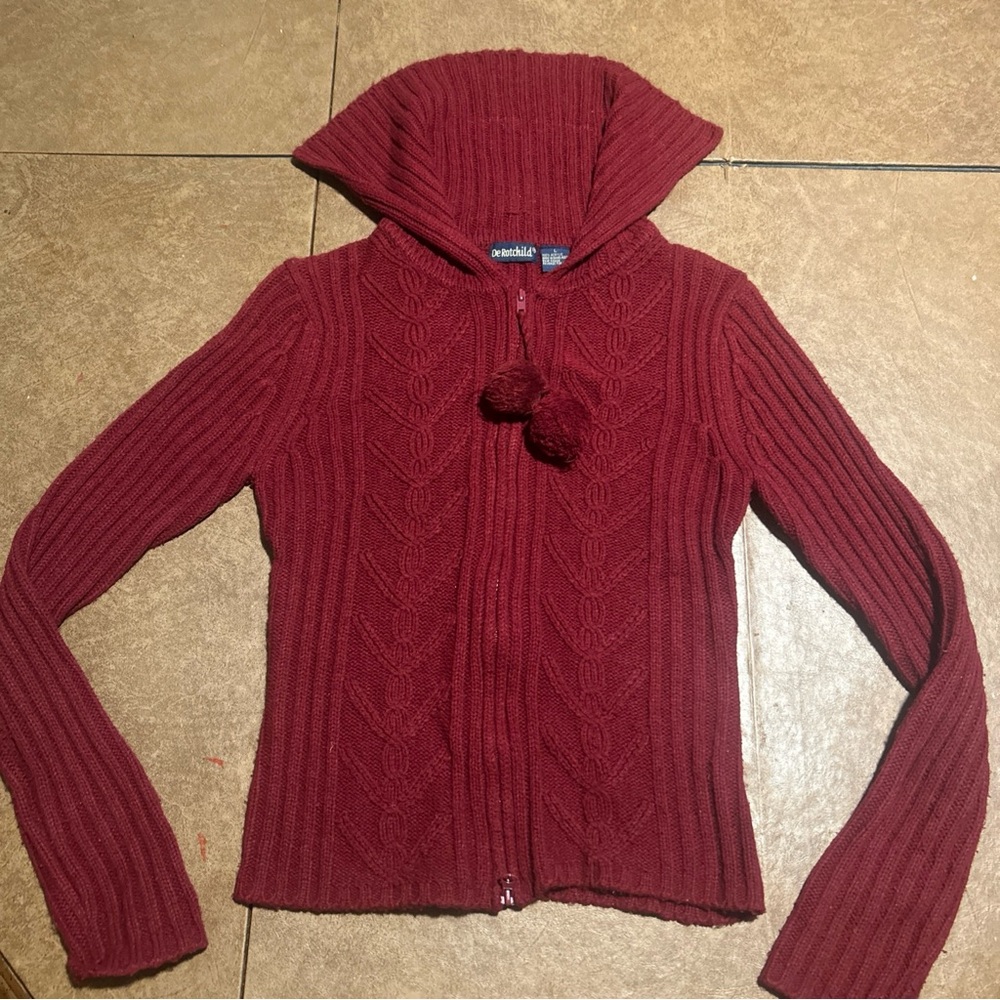 Maroon Sweater/cardigan women’s clothing